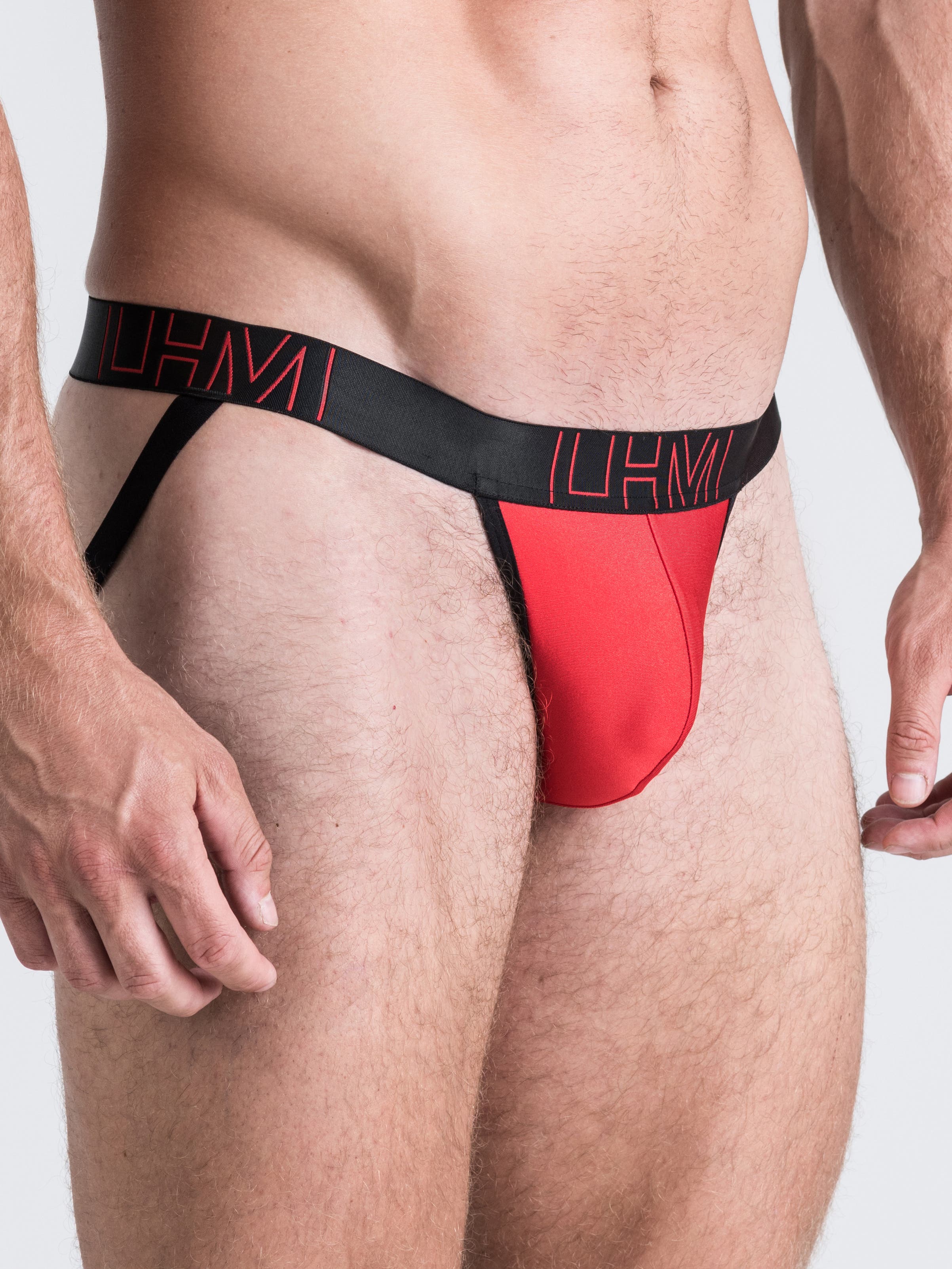 Lhm Glänzender Mikrofaser-jockstrap, Rot - Amorana