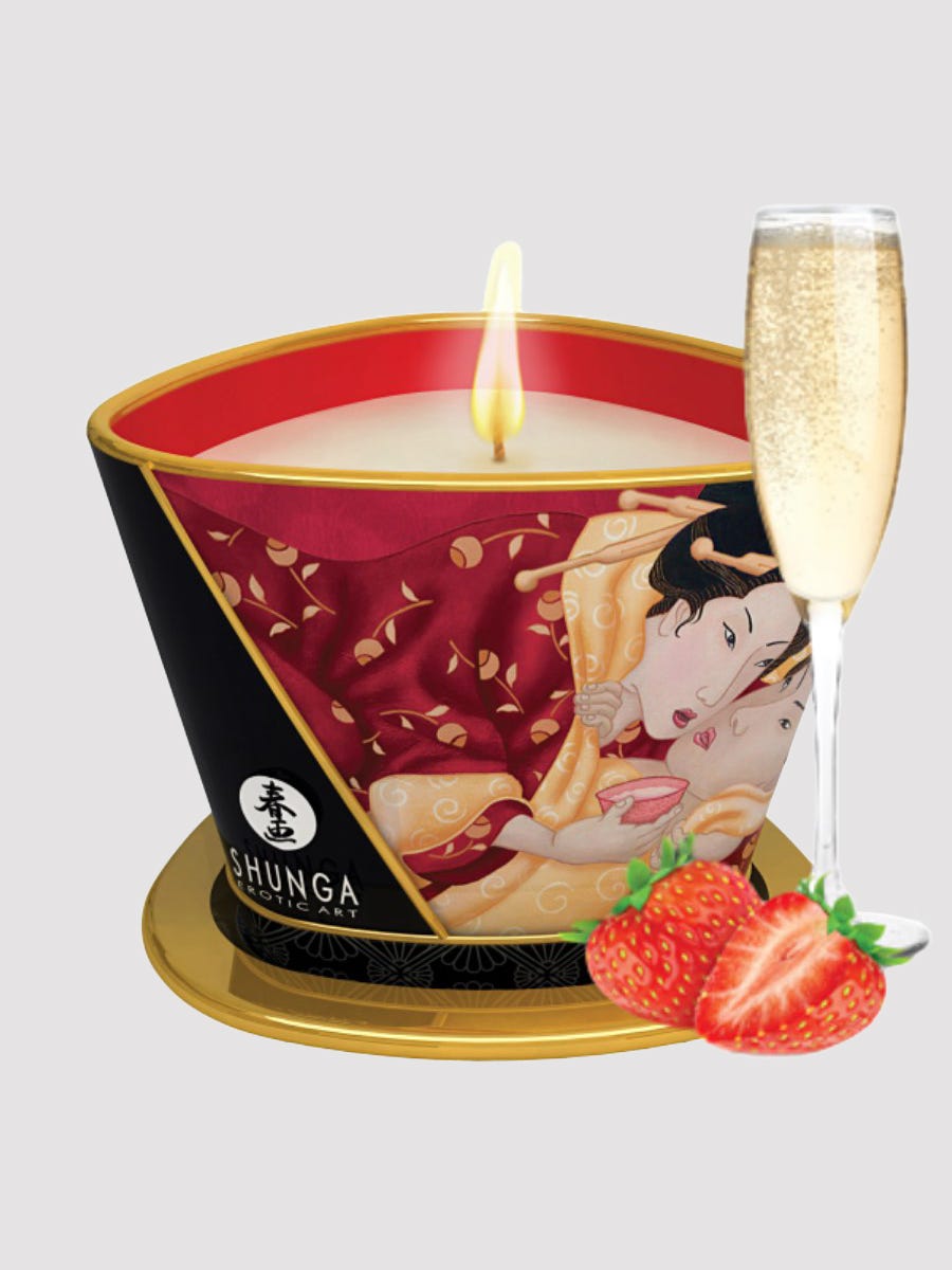 shunga massage candle exotische früchte massagekerze mood amorana