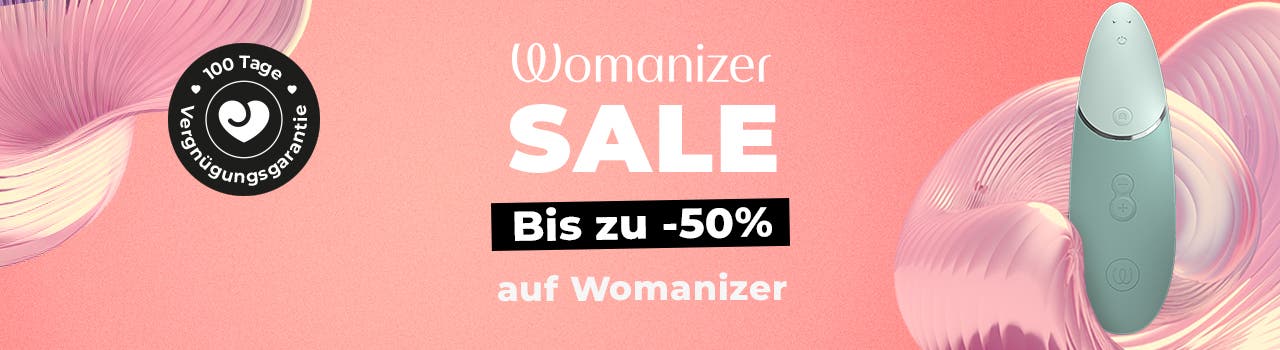 Eine Frau in einer Badewanne mit einem roten Womanizer Duo 2. Text: "Womanizer The Original Eine Innovation der Lust"